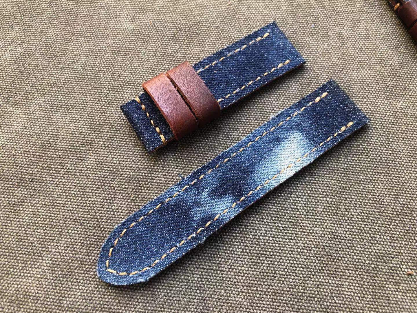 Jeans Fabric Leather Strap - Image 3