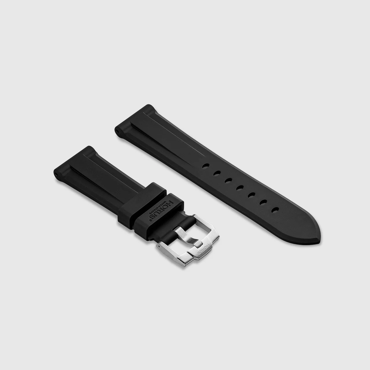 Space Black Rubber Strap for Panerai Luminor