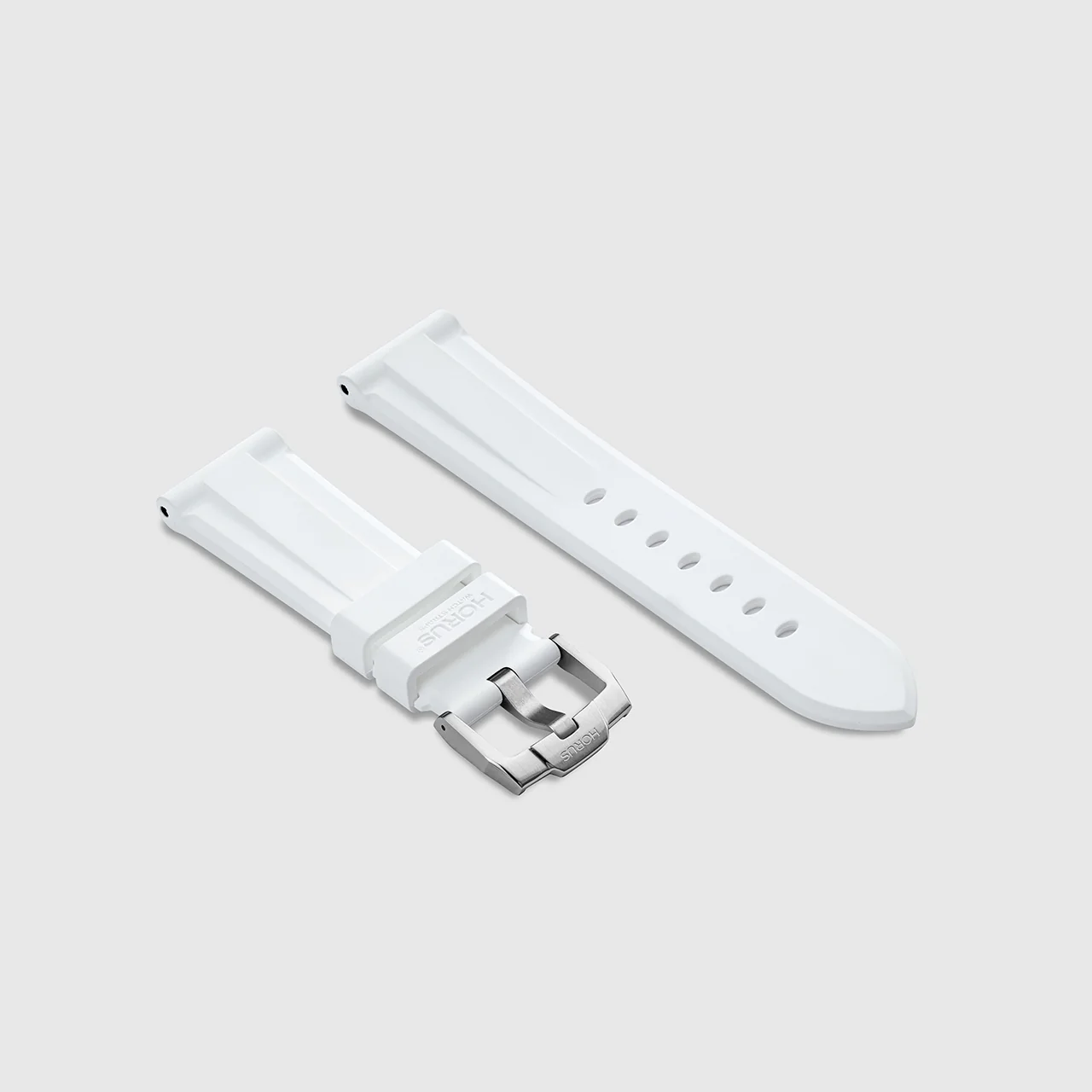 Polar White Rubber Strap for Panerai Luminor